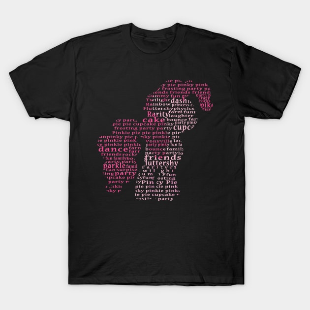 My Little Pony - Pinkie Pie Typography T-Shirt by SSXVegeta